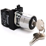 Кнопка с ключом EMAS 2-0-1, с фиксацией, ключ вынимается в положении 0 (1НО+1НЗ) CM102AA30