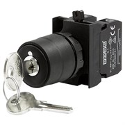 Кнопка с ключом EMAS 0-1, с фиксацией, ключ вынимается во всех положениях (2НО) CP101AC20