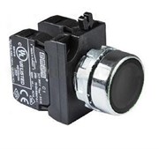 Нажимная кнопка EMAS круглая черная (2НО) CM101DH