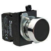 Нажимная кнопка EMAS круглая черная (1НЗ) CM200DH