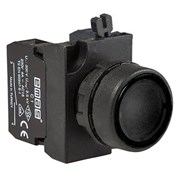 Нажимная кнопка EMAS круглая черная (1НО+1НЗ) CP102DH