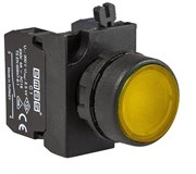 Нажимная кнопка EMAS круглая желтая (1НО+1НЗ) CP102DS