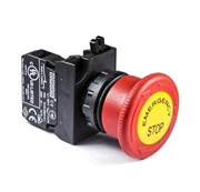 Аварийная кнопка EMAS "Грибок" 40мм с маркировкой, возврат поворотом (1НЗ) CP200EE