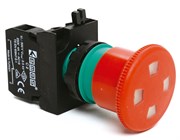 Аварийная кнопка EMAS "Грибок" 40мм с окошком, возврат с поворотом (1НЗ) CP200EP