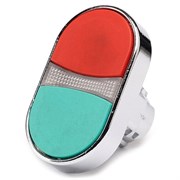 Головка для кнопки EMAS сдвоенной красно-зеленой ровной CMDK20KY