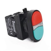 Сдвоенная нажимная кнопка EMAS красно-зеленая (1НО+1НЗ) CP102K20KY