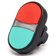 Головка для кнопки EMAS сдвоенной красно-зеленой ровной CPDK20KY