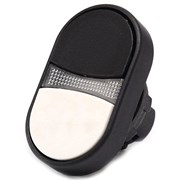 Головка для кнопки EMAS сдвоенной черно-белой ровной CPDK20HB