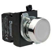 Нажимная кнопка EMAS с подсветкой белый светодиод 12-30V AC/DC, белая (1HO) CM150DB