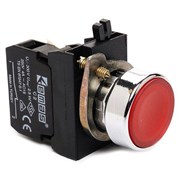 Нажимная кнопка EMAS с подсветкой красный светодиод 12-30V AC/DC, красная (1НО) CM160DK