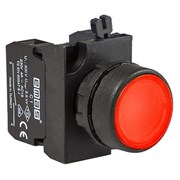 Нажимная кнопка EMAS с подсветкой красный светодиод 12-30V AC/DC, красная (2НЗ) CP262DK