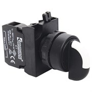 Переключатель EMAS 0-1 с фиксацией (1НО) с LED синий (12-30В AC/DC) CP170S20