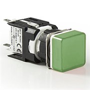 Сигнальная арматура EMAS 16 мм, квадратная 12-24V AC/DC зелёная D090KXY