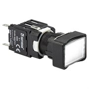 Нажимная кнопка EMAS возвратная, прямоугольная, белая (1НО) D100DDB