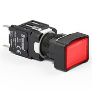 Нажимная кнопка EMAS возвратная, прямоугольная, красная (1НО) D100DDK