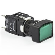 Нажимная кнопка EMAS возвратная, прямоугольная, зелёная (1НО) D100DDY