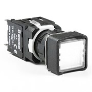 Нажимная кнопка EMAS возвратная, квадратная, белая (1НО) D100KDB