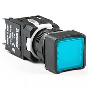 Нажимная кнопка EMAS возвратная, квадратная, синяя (1НО) D100KDM