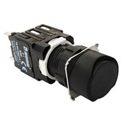 Нажимная кнопка EMAS возвратная, круглая, чёрная (1НО) D100YDH