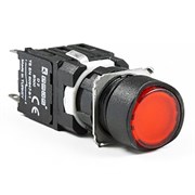 Нажимная кнопка EMAS возвратная, круглая, красная (1НЗ) D200YDK