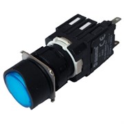 Нажимная кнопка EMAS возвратная, круглая, синяя (1НО) D100YDM