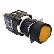 Нажимная кнопка EMAS возвратная, круглая, жёлтая (1НО) D100YDS