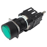 Нажимная кнопка EMAS возвратная, круглая, зелёная (1НО) D100YDY