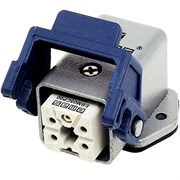 Розетка EMAS 5 полюсов, 10А, боковой монтаж на панель с фиксатором EBM05PE41