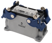 Розетка EMAS 4 фиксатора, боковой ввод, 16 полюсов, 16А EBM16PD14