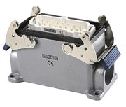 Вилка EMAS 4 металлических фиксатора, 2 боковых ввода, 16 полюсов, 16А EBM16FD27