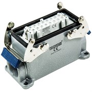 Розетка EMAS 4 металлических фиксатора, 2 боковых ввода, 16 полюсов, 16А EBM16PD27