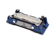 Вилка EMAS низкая, 4 фиксатора, для панели, 24 полюса, 16А EBM24FM44