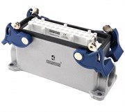 Розетка EMAS 4 фиксатора, боковой ввод, для панели, 24 полюса, 16А EBM24PD14