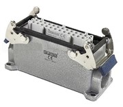 Розетка EMAS для панели, 4 металлических фиксатора, 2 ввода, 24 полюса, 16А EBM24PD27