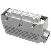 Розетка EMAS боковой кабельный ввод, 24 полюса, 16А EBM24PU10