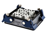 Розетка EMAS низкая, 2 фиксатора, для панели, 12 полюсов, 2x(4x80А)+2x(2x16A) EBM812PM44