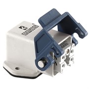 Розетка EMAS 5 полюсов, 10А, боковой монтаж на панель с фиксатором EBP05PE41