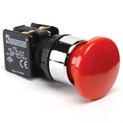 Кнопка EMAS красная грибовидная (1НО+1НЗ) KB14MK