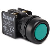 Водозащитная кнопка EMAS зеленая (1НЗ+1НО) KB14RY
