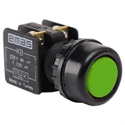 Водозащитная кнопка EMAS зеленая (1НО) KB34RY