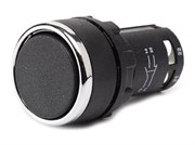 Нажимная моноблочная кнопка EMAS черная 22 мм, IP 40 (1НЗ) MB200DH