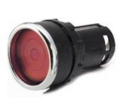 Нажимная моноблочная кнопка EMAS с фиксацией красная, 22 мм, IP 40 (1НЗ) MB200FK