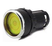 Нажимная моноблочная кнопка EMAS с фиксацией желтая, 22 мм, IP 40 (1НО) MB100FS