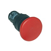 Нажимная моноблочная кнопка EMAS "Грибок" красная, 22 мм, IP 40 (1НО) MB100MK
