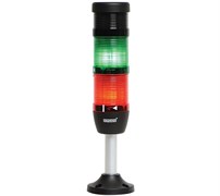 Сигнальная колонна EMAS 50мм, красная, зеленая с зуммером 220V, светодиод LED IK52L220ZM03