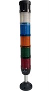 Сигнальная колонна EMAS 50мм, красная, желтая, зеленая, белая, синяя, 24V, стробоскоп FLESH, зуммер IK55F024ZM03
