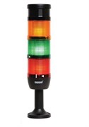 Сигнальная колонна EMAS 70мм, красная, желтая, зеленая, 220V, стробоскоп FLESH, зуммер IK73F220ZM01