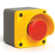 Металлический кнопочный пост EMAS желто-серый с аварийной кнопкой M1C200E40