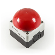 Пост EMAS черно-серый с красной кнопкой "Грибок" 72мм (1НО) P1C300M72