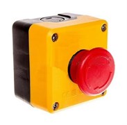 Пост EMAS черно-желтый с аварийной кнопкой "Грибок" с фиксацией (1НЗ) P1EC400E40